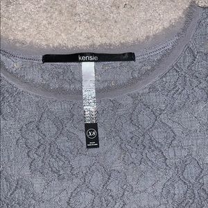 Kensie lace short sleeve top! Super Cute!